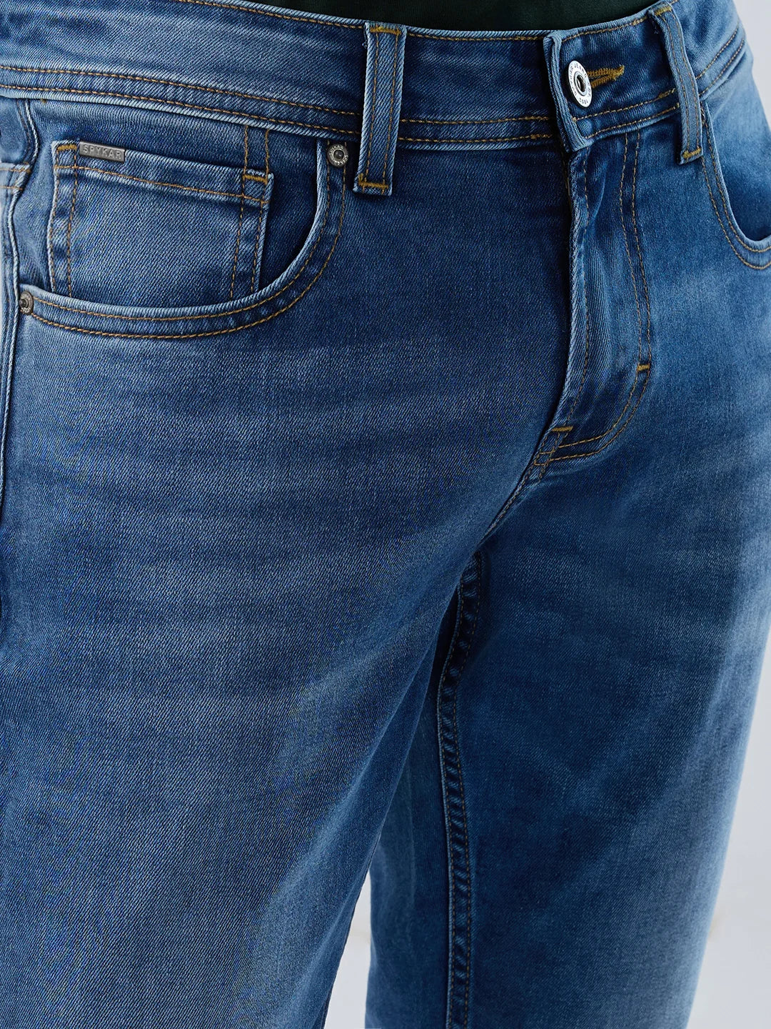 Men Kano Jeans Slim Fit Mid Blue Low Rise