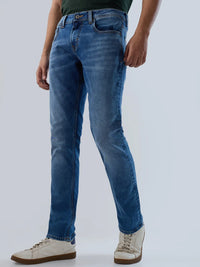 Men Kano Jeans Slim Fit Mid Blue Low Rise