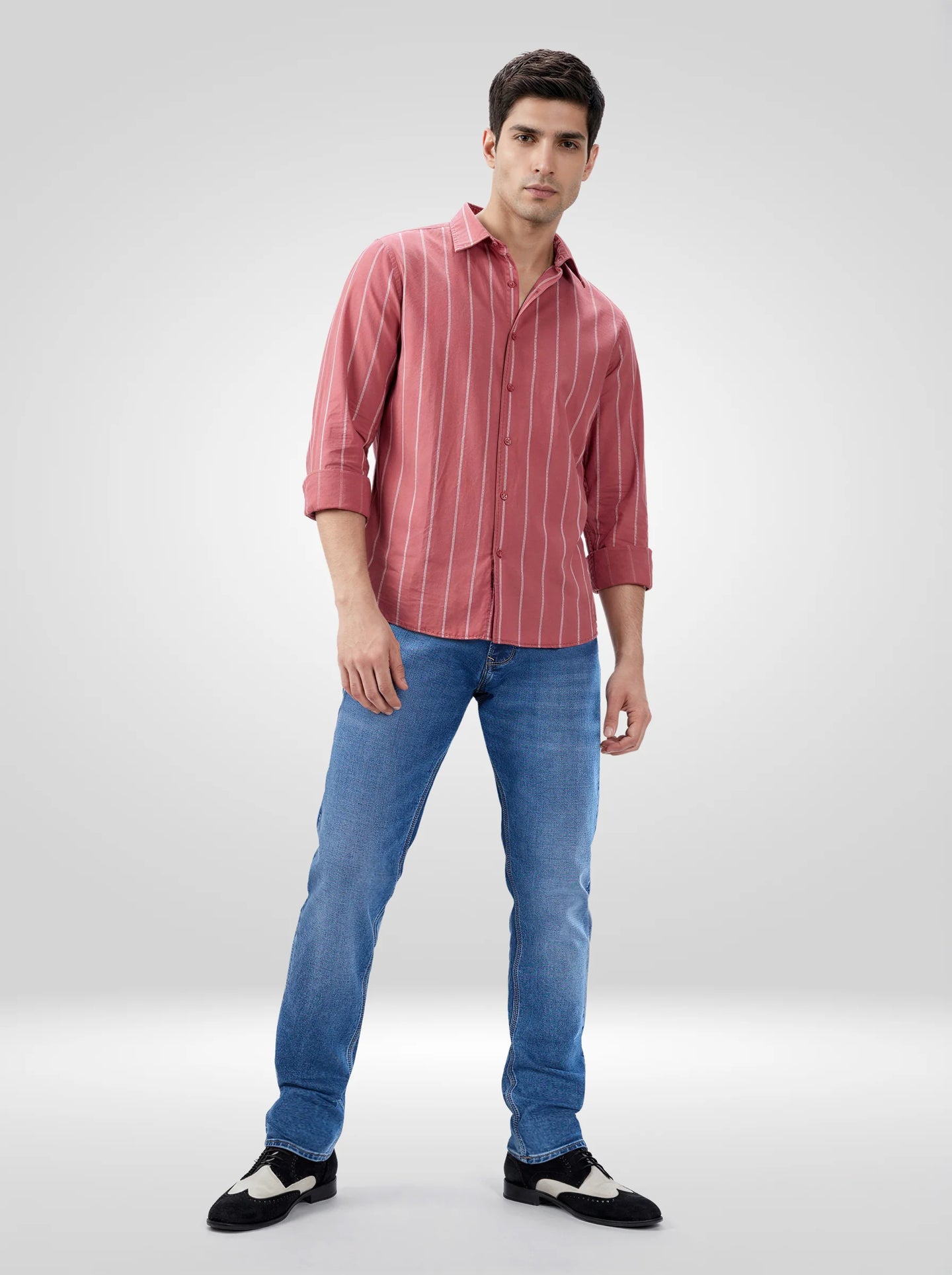 Men Jeans Slim Fit Mid Blue Low Rise