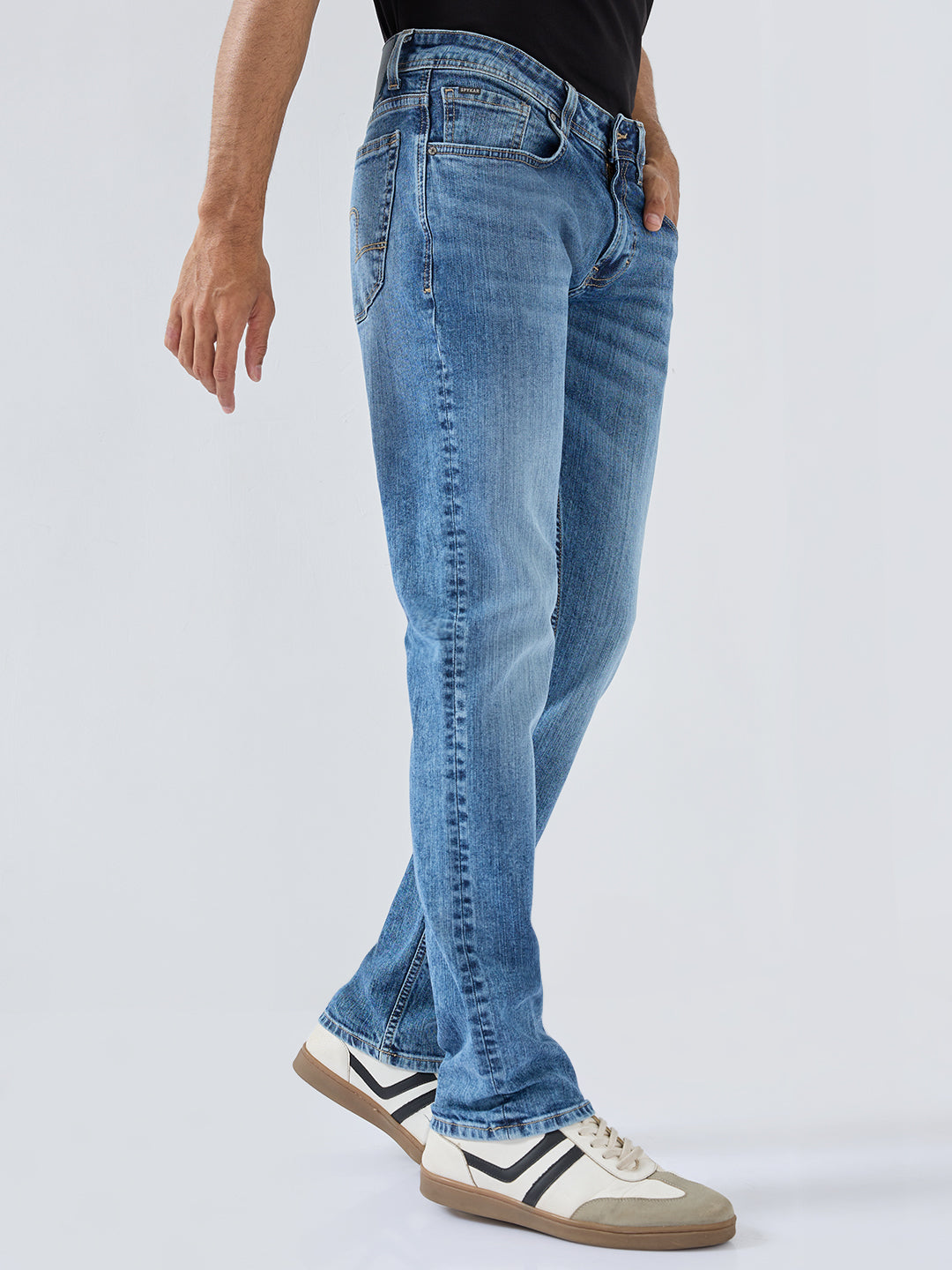 Men Nico Jeans Slim Fit Mid Blue Low Rise