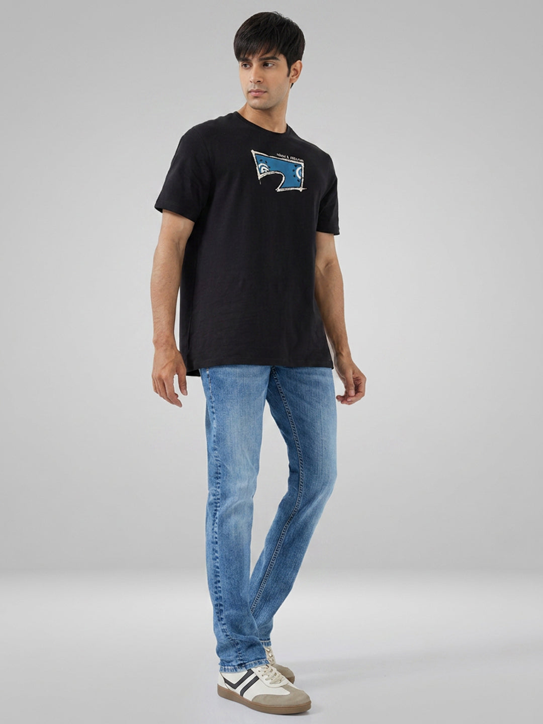Men Nico Jeans Slim Fit Mid Blue Low Rise