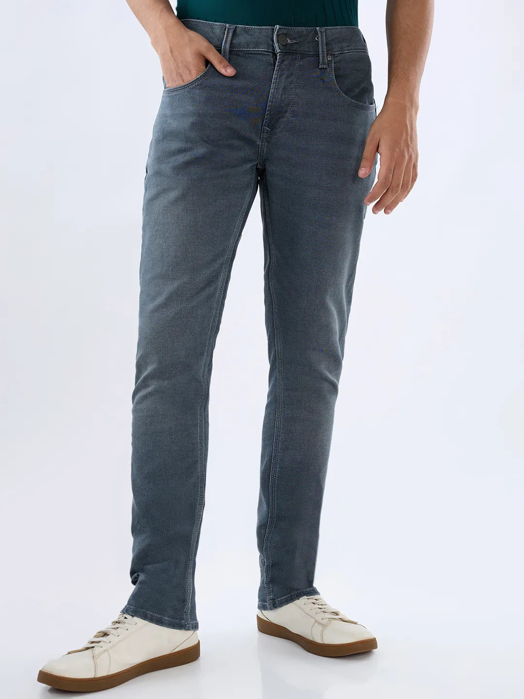 Men Nico Jeans Slim Fit Grey Low Rise