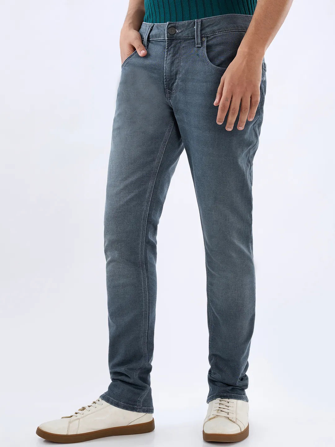 Men Nico Jeans Slim Fit Grey Low Rise