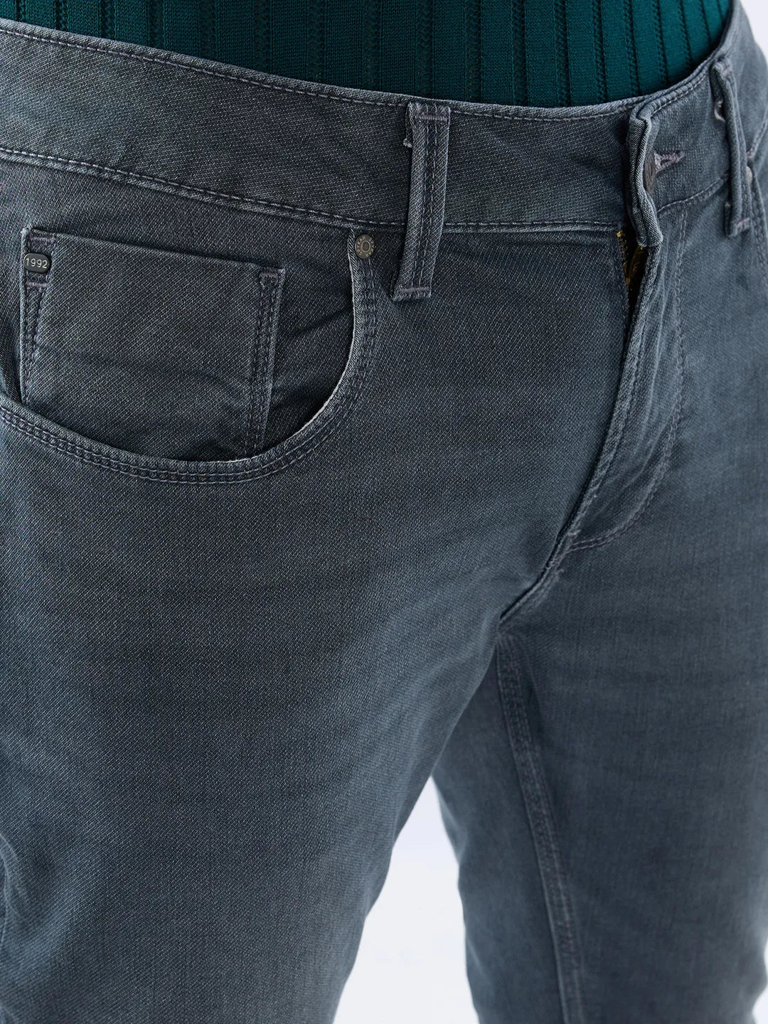 Men Nico Jeans Slim Fit Grey Low Rise