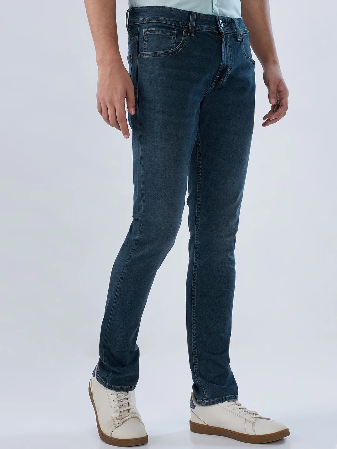 Men Kano Jeans Slim Fit Vintage Olive Low Rise