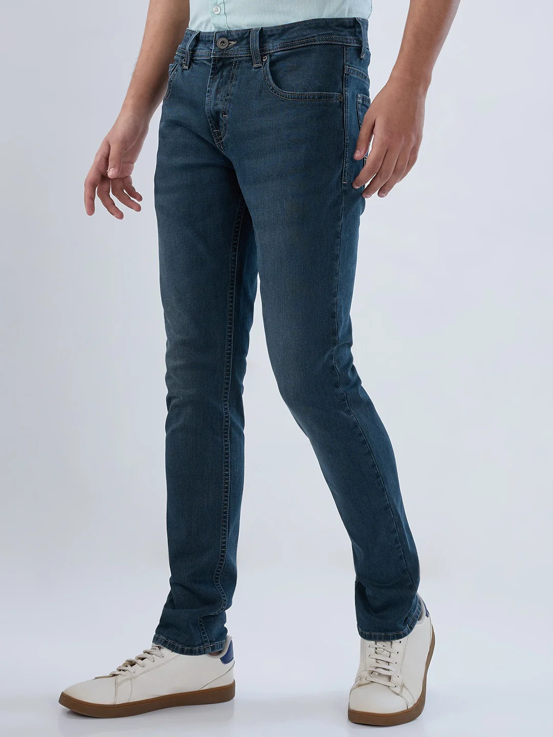 Men Kano Jeans Slim Fit Vintage Olive Low Rise