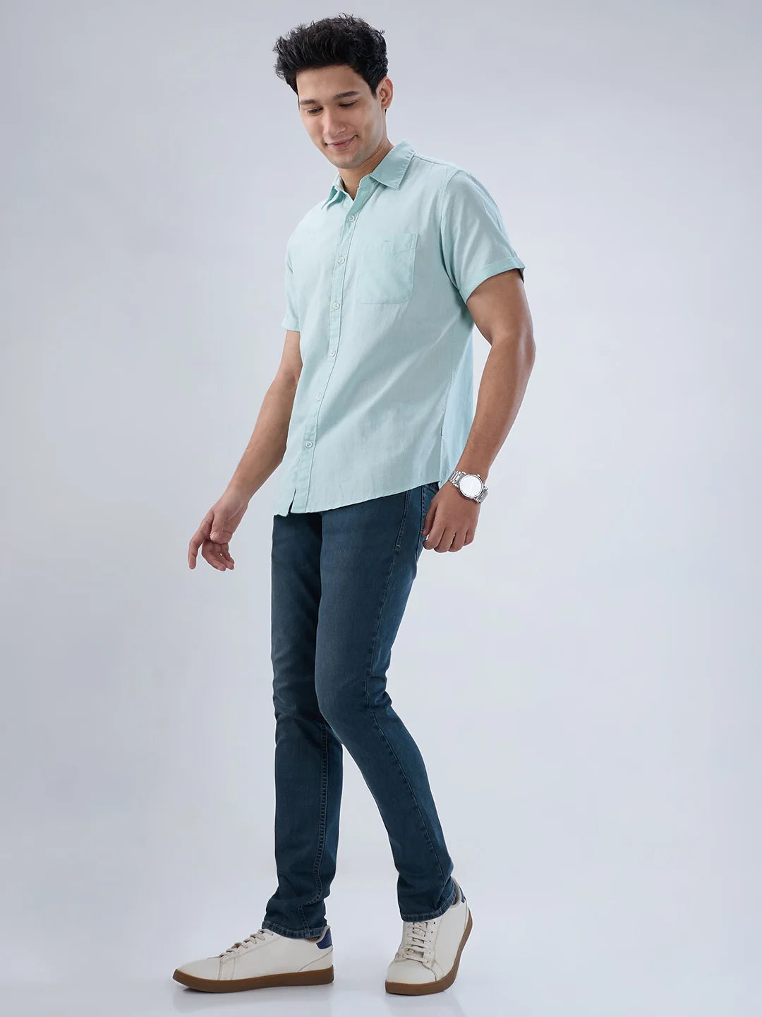 Men Kano Jeans Slim Fit Vintage Olive Low Rise