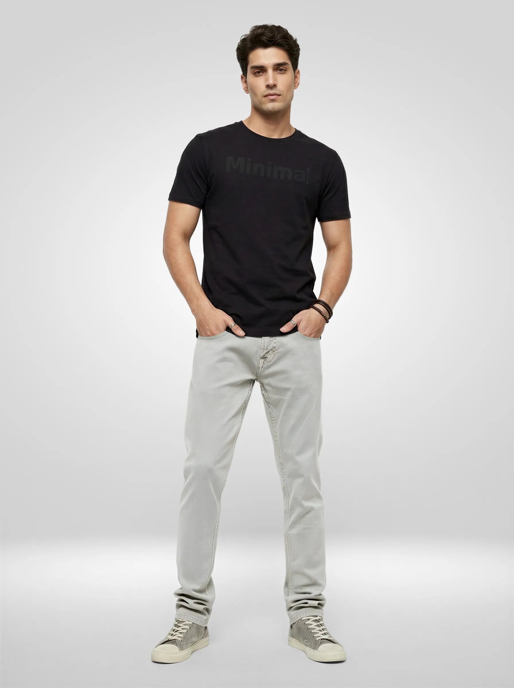 Men Nico Jeans Slim Fit Grey Low Rise