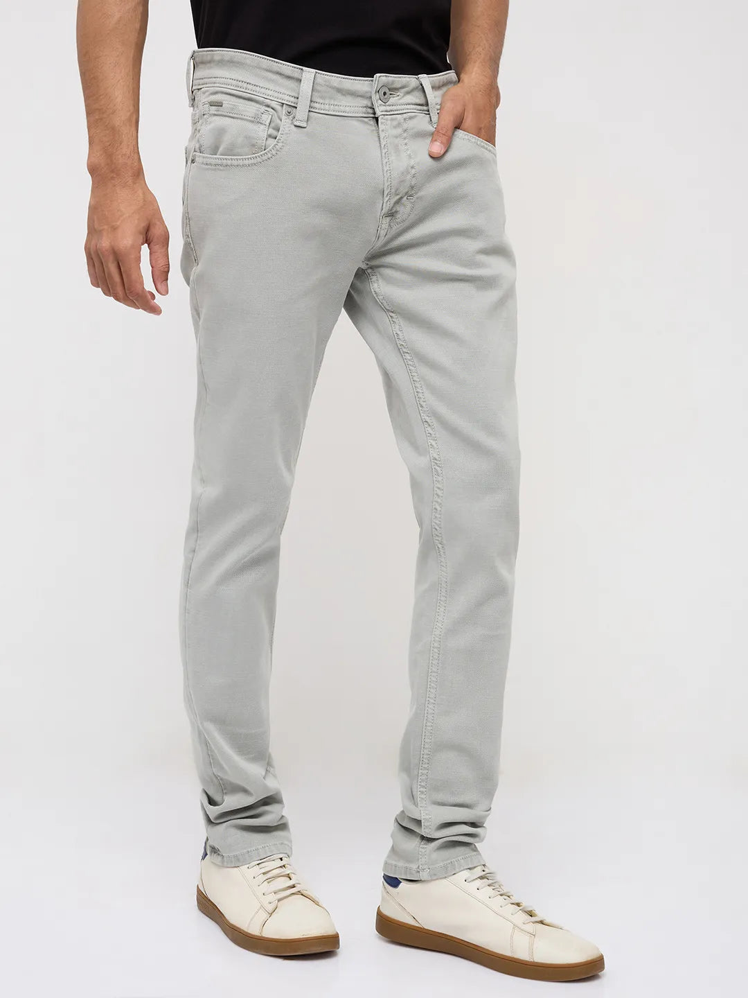 Men Nico Jeans Slim Fit Grey Low Rise