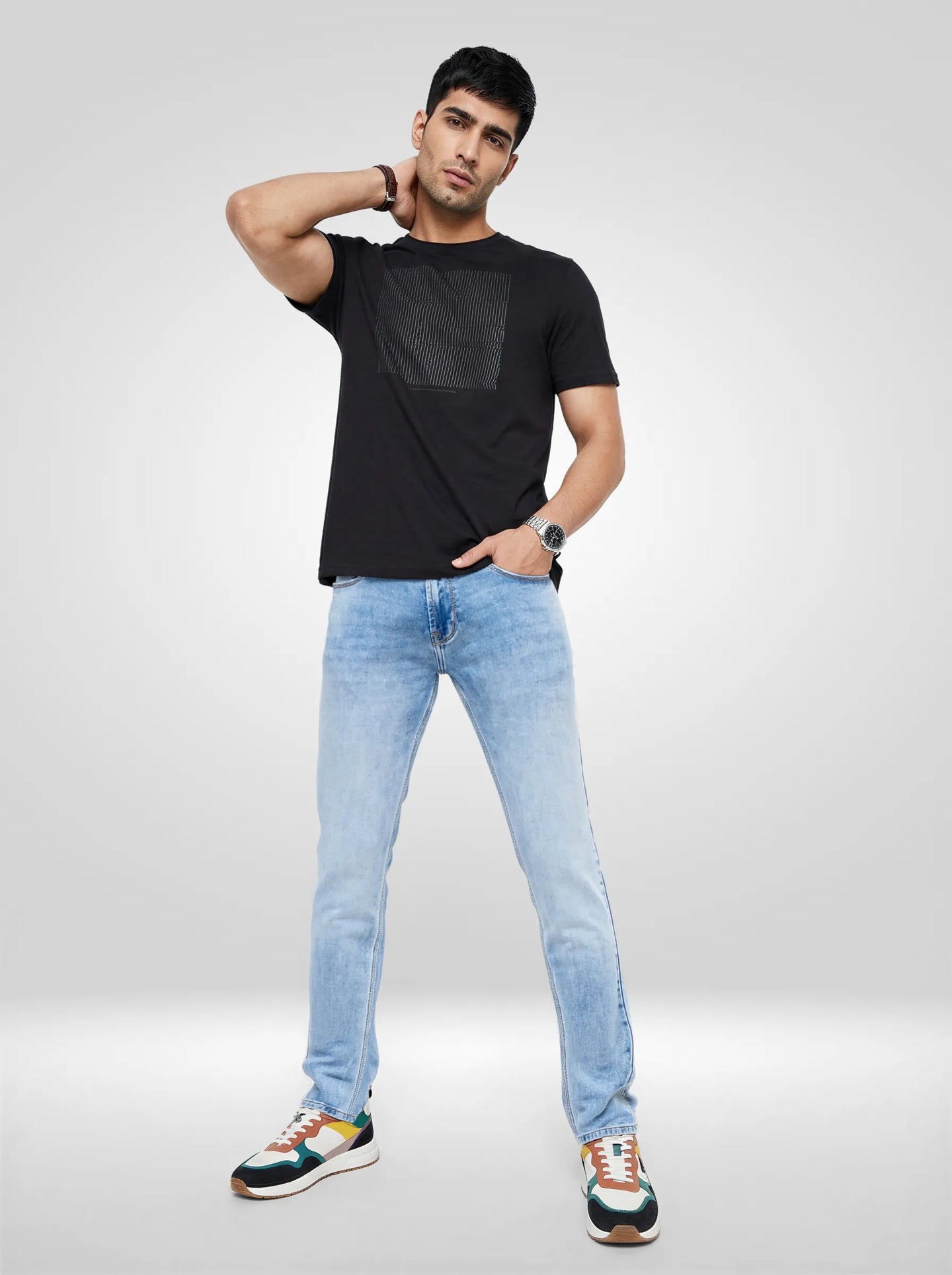 Men Nico Jeans Slim Fit Light Blue Low Rise