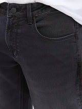 Men Kano Jeans Slim Fit Black Low Rise