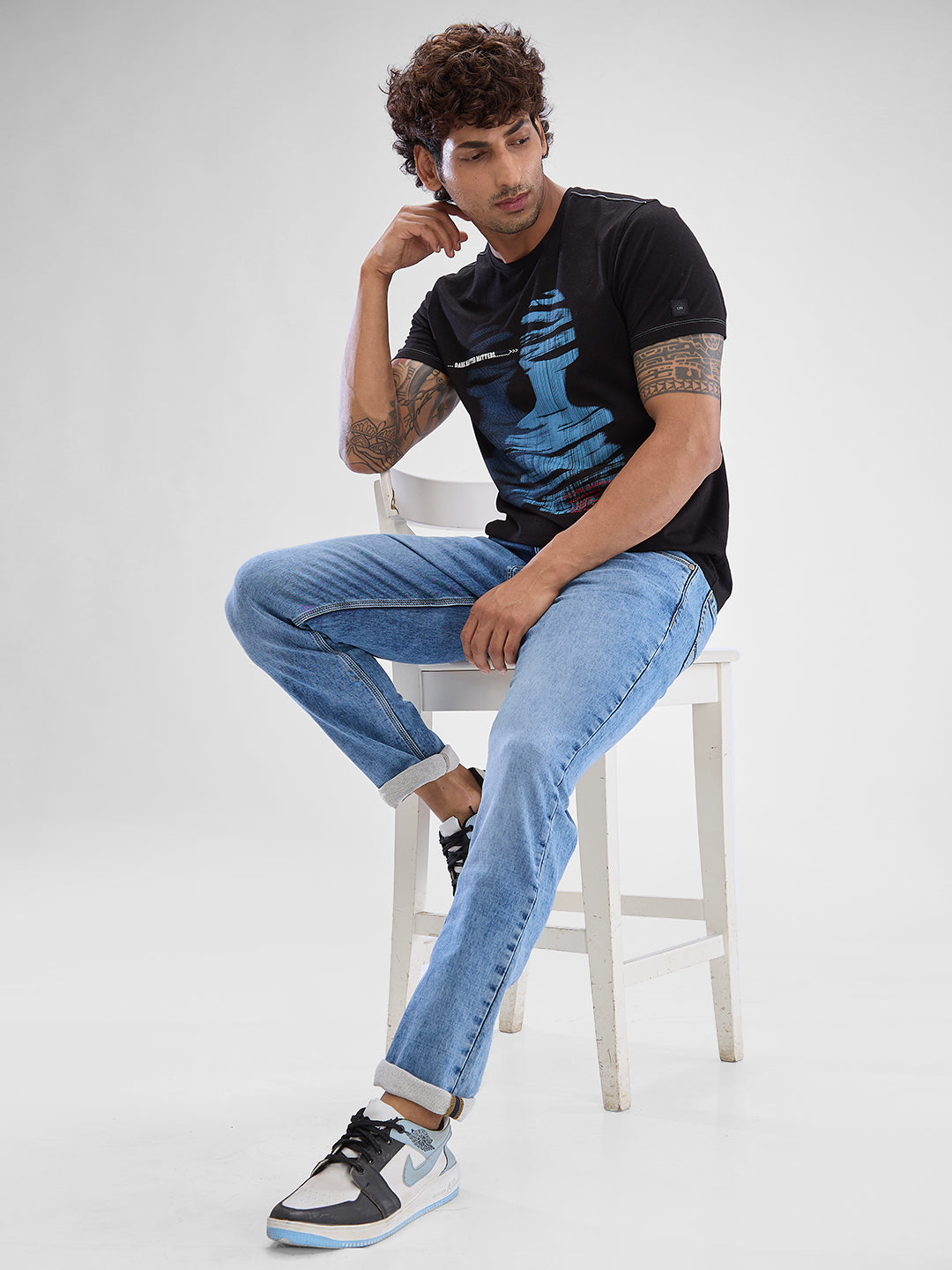 Spykar Light Blue Slim Fit Jeans For Men