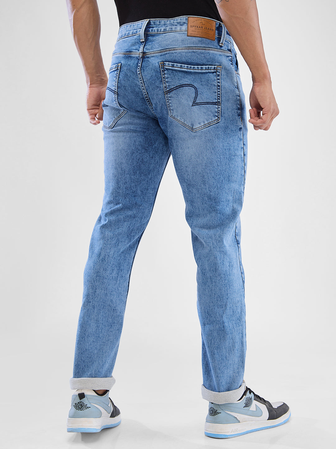 Spykar Light Blue Slim Fit Jeans For Men