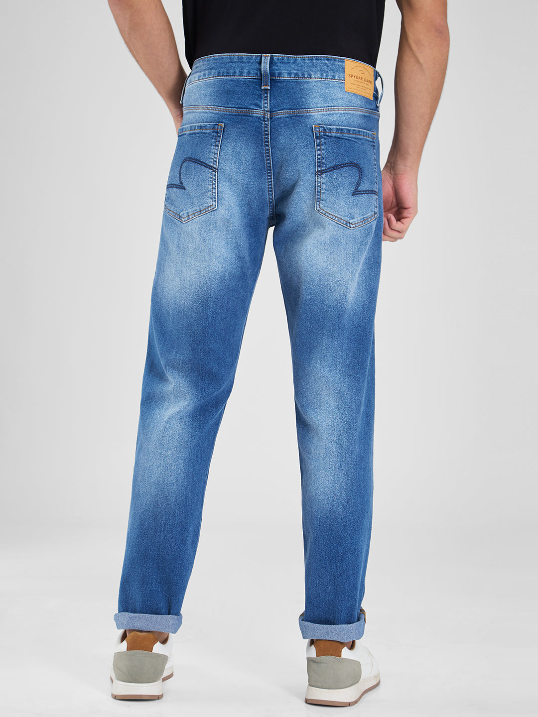 Spykar Blue Skinny Slim Fit Low Rise Jeans For Men