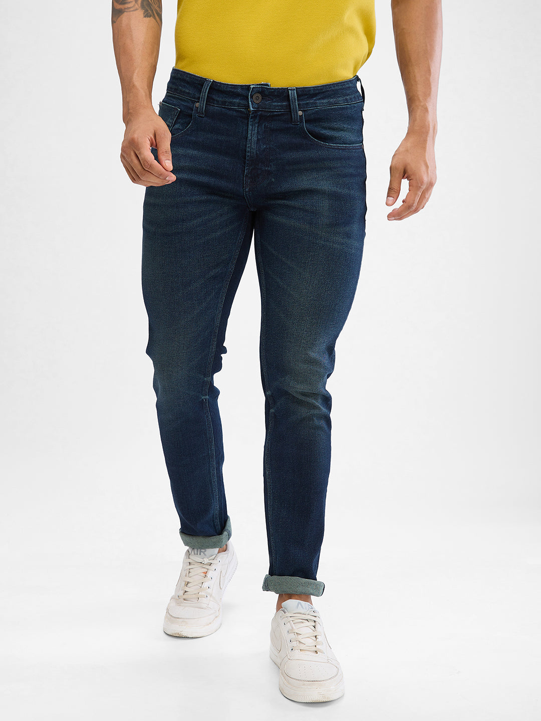 Spykar Dark Blue Slim Fit Jeans For Men