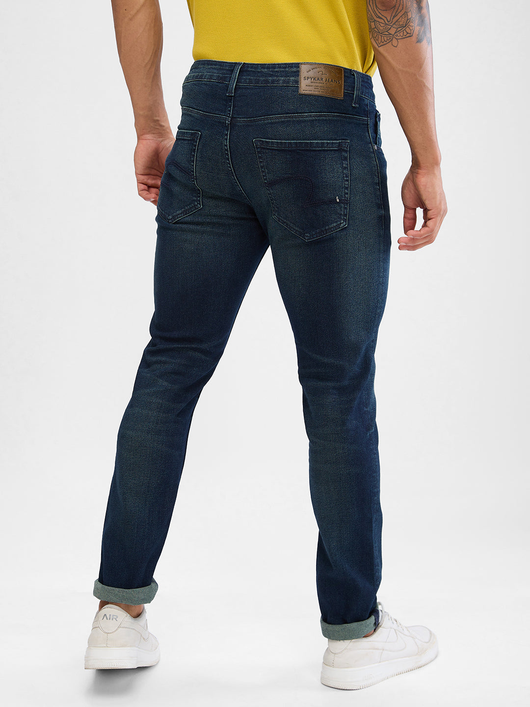 Spykar Dark Blue Slim Fit Jeans For Men