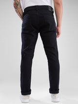 Men Kano Jeans Slim Fit Black Low Rise