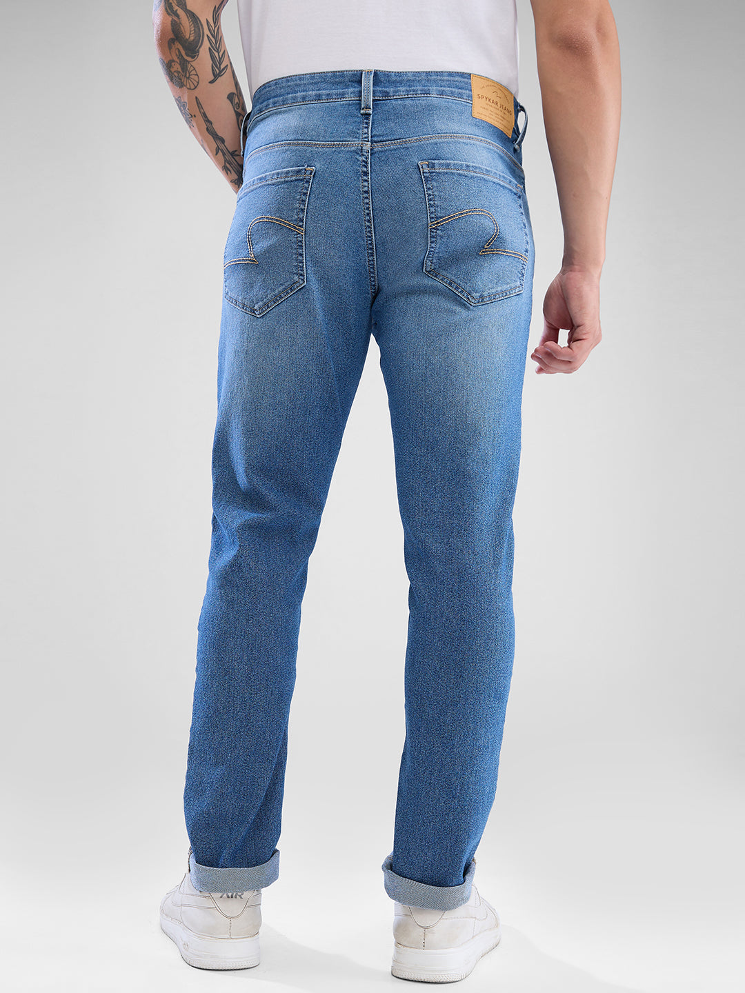 Spykar Light Blue Slim Fit Jeans For Men