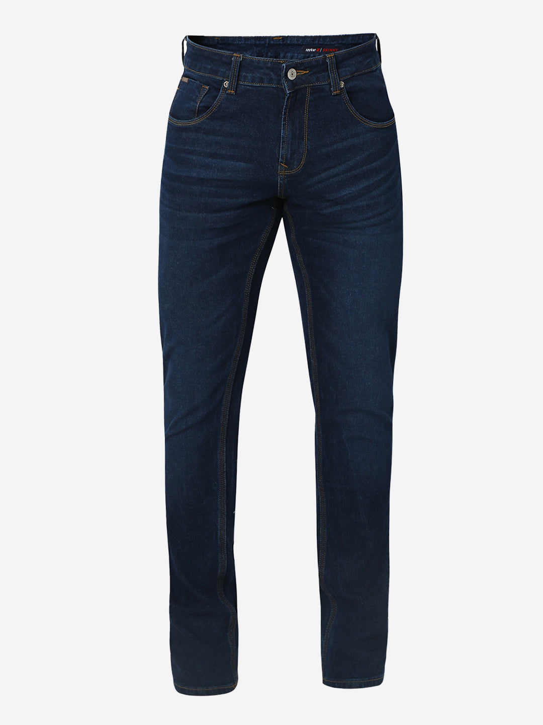 Spykar Dark Blue Slim Fit Low Rise Jeans For Men