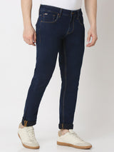 Men Kano Jeans Slim Fit Blue Low Rise