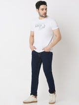 Men Kano Jeans Slim Fit Blue Low Rise