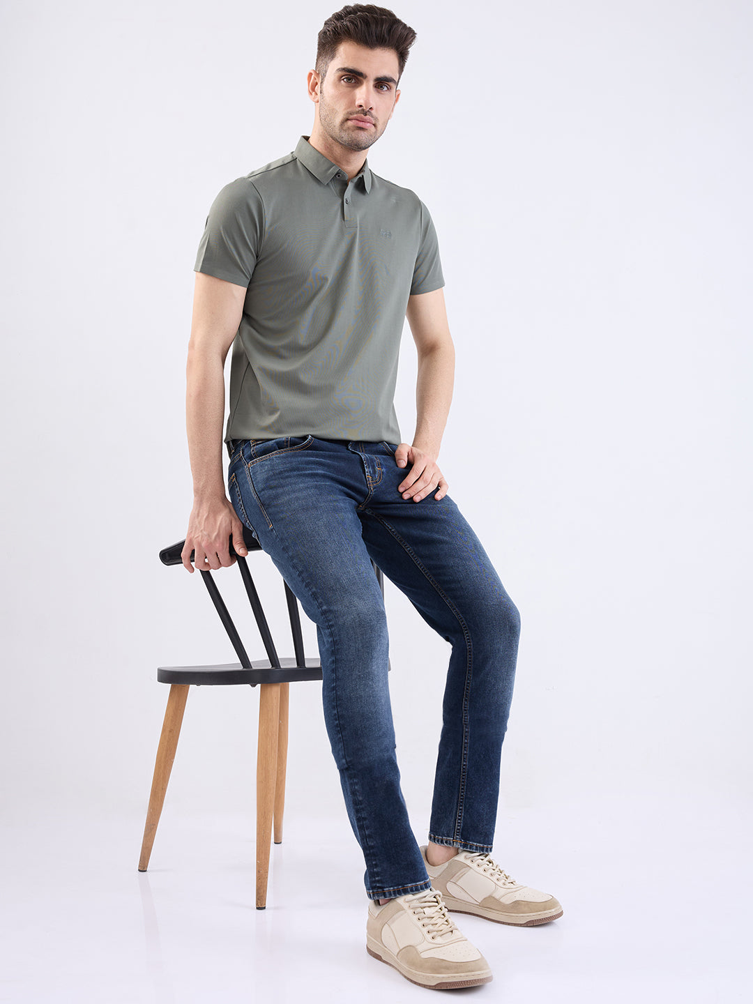 Spykar Dark Blue Low Rise Slim Fit Casual Jeans For Men