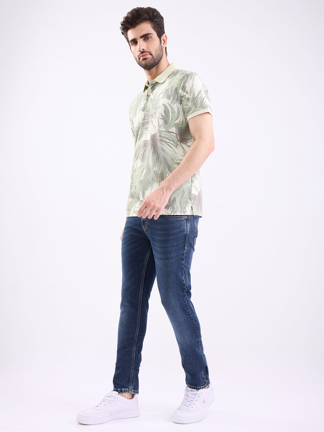 Spykar Dark Blue Low Rise Slim Fit Casual Jeans For Men