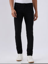 Men Kano Jeans Slim Fit Black Low Rise