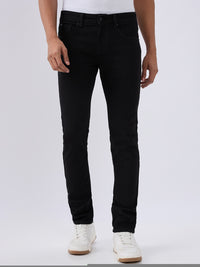 Men Kano Jeans Slim Fit Black Low Rise