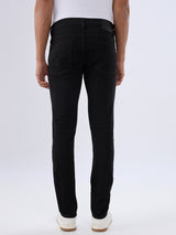 Men Kano Jeans Slim Fit Black Low Rise