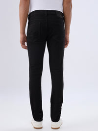 Men Kano Jeans Slim Fit Black Low Rise