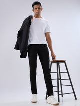 Men Kano Jeans Slim Fit Black Low Rise
