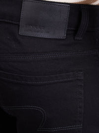 Men Jeans Slim Fit Black Low Rise