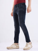 Men Jeans Slim Fit Black Low Rise