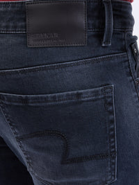 Men Jeans Slim Fit Black Low Rise