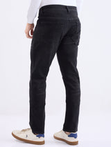 Men Jeans Slim Fit Black Low Rise