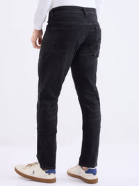 Men Jeans Slim Fit Black Low Rise