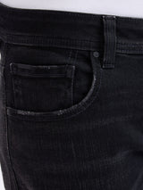 Men Jeans Slim Fit Black Low Rise