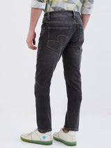 Men Jeans Slim Fit Black Low Rise