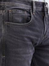 Men Jeans Slim Fit Black Low Rise