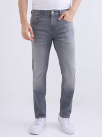 Men Jeans Slim Fit Grey Low Rise