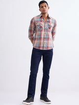 Men Jeans Slim Fit Blue Low Rise