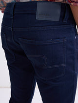 Men Jeans Slim Fit Blue Low Rise