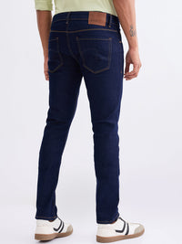 Men Jeans Slim Fit Blue Low Rise