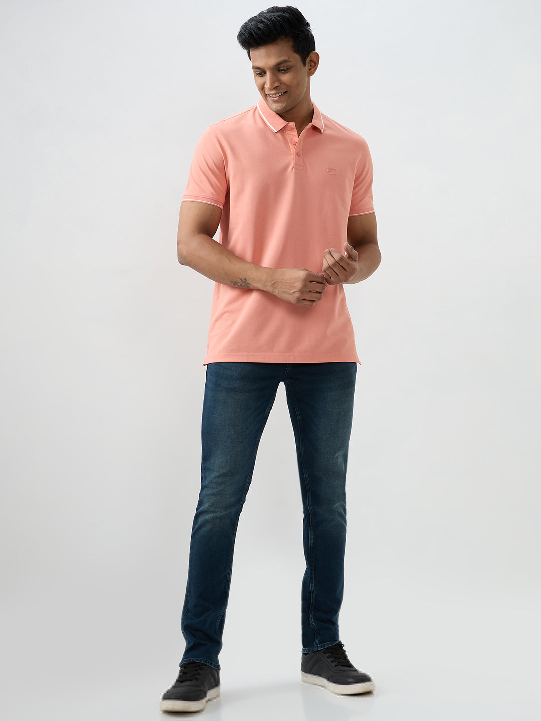 Men Kano Jeans Slim Fit Grey Low Rise