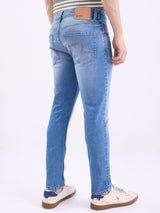 Men Jeans Slim Fit Blue Low Rise