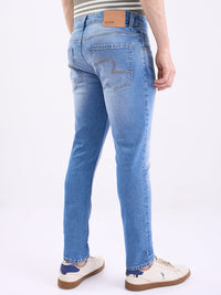 Men Jeans Slim Fit Blue Low Rise