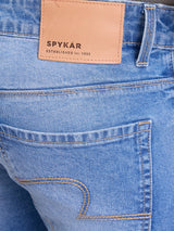 Men Jeans Slim Fit Blue Low Rise