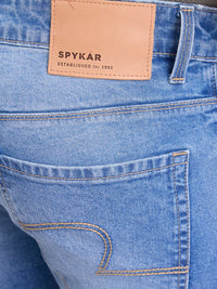 Men Jeans Slim Fit Blue Low Rise