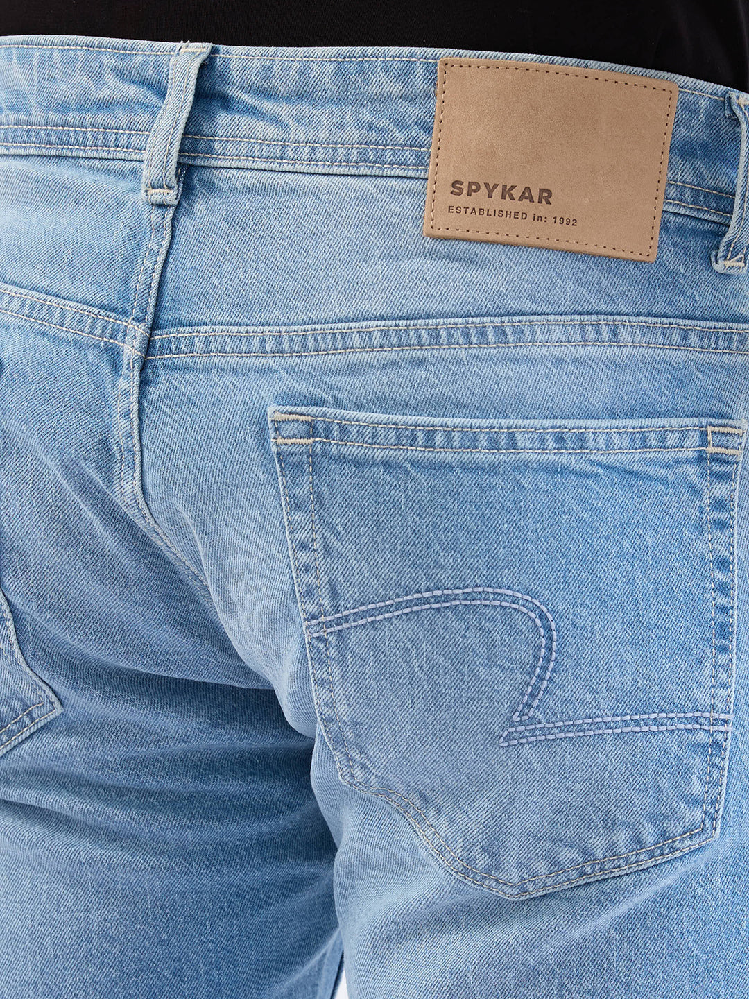 Spykar Light Blue Low Rise Slim Fit Casual Jeans For Men